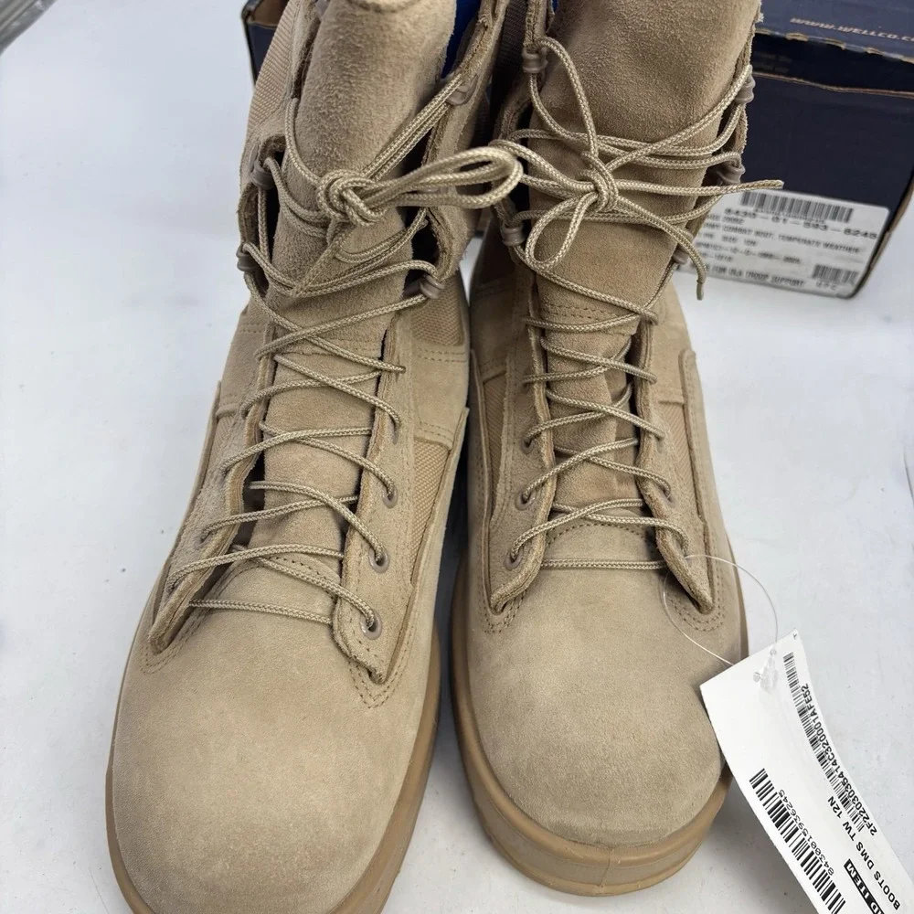 Wellco Desert Army Combat Boots Mens 12 N Vibram Sole WP Military NEW IN BOX